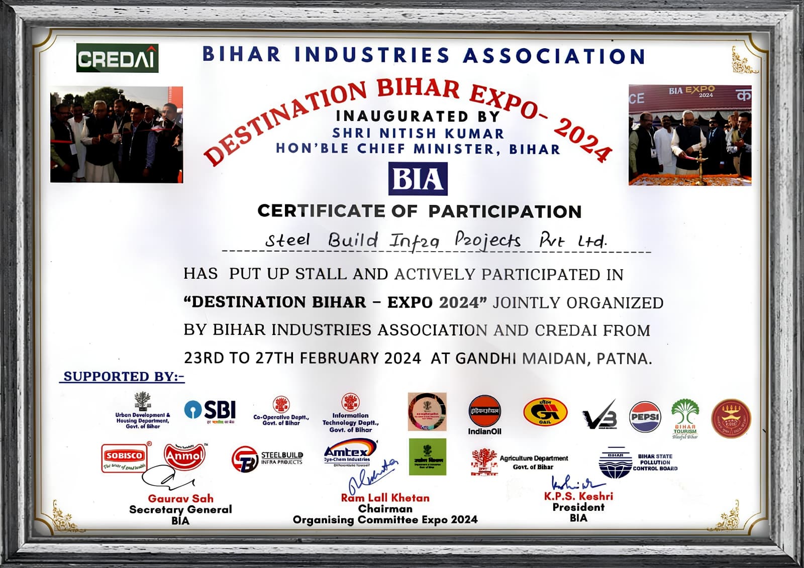 Recognition Certificate