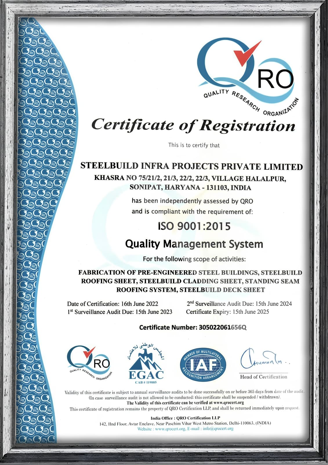 Appreciation Certificate
