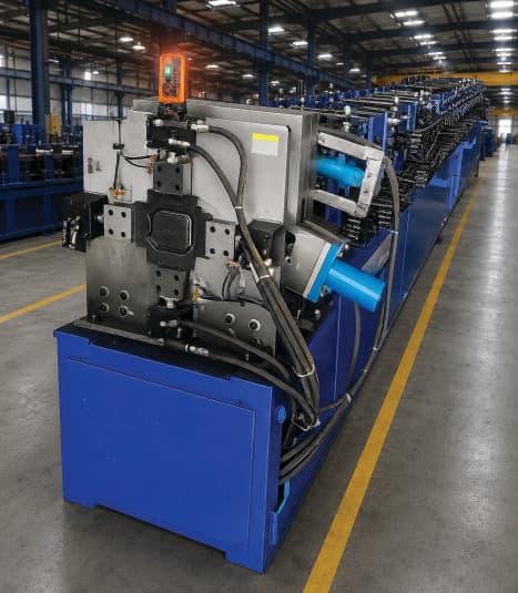Automatic Down Take Pipe Roll Forming Machine at Steelbuild manufacturing facility
