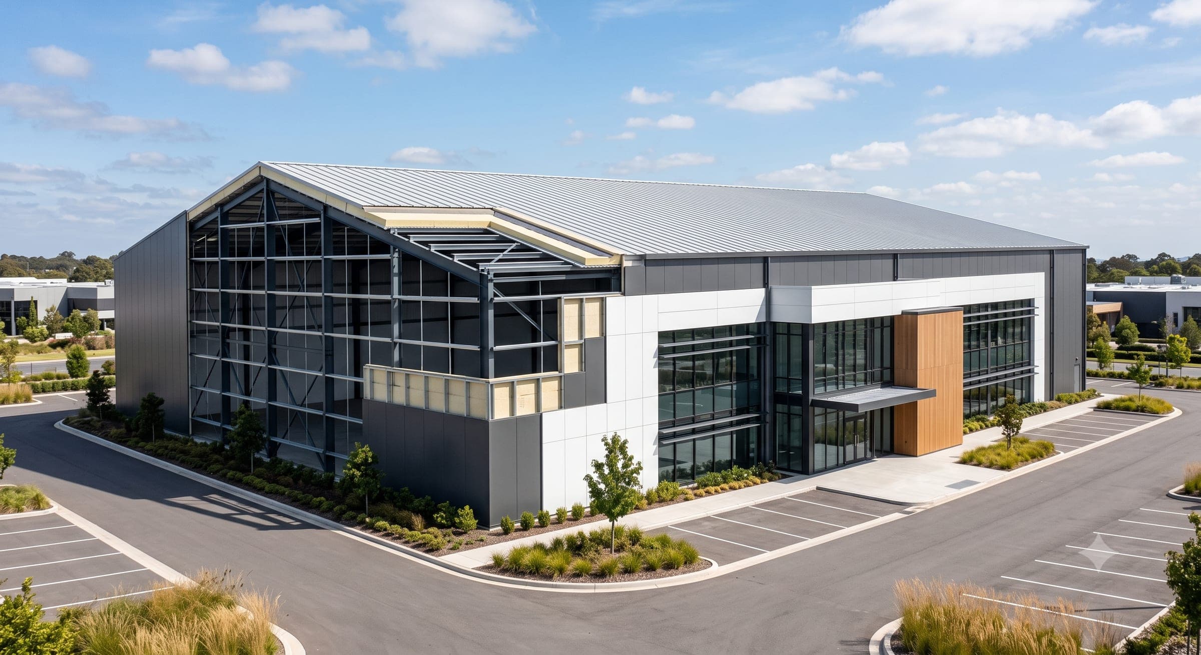 Commercial-Industrial Buildings using an independent industrial insulation system