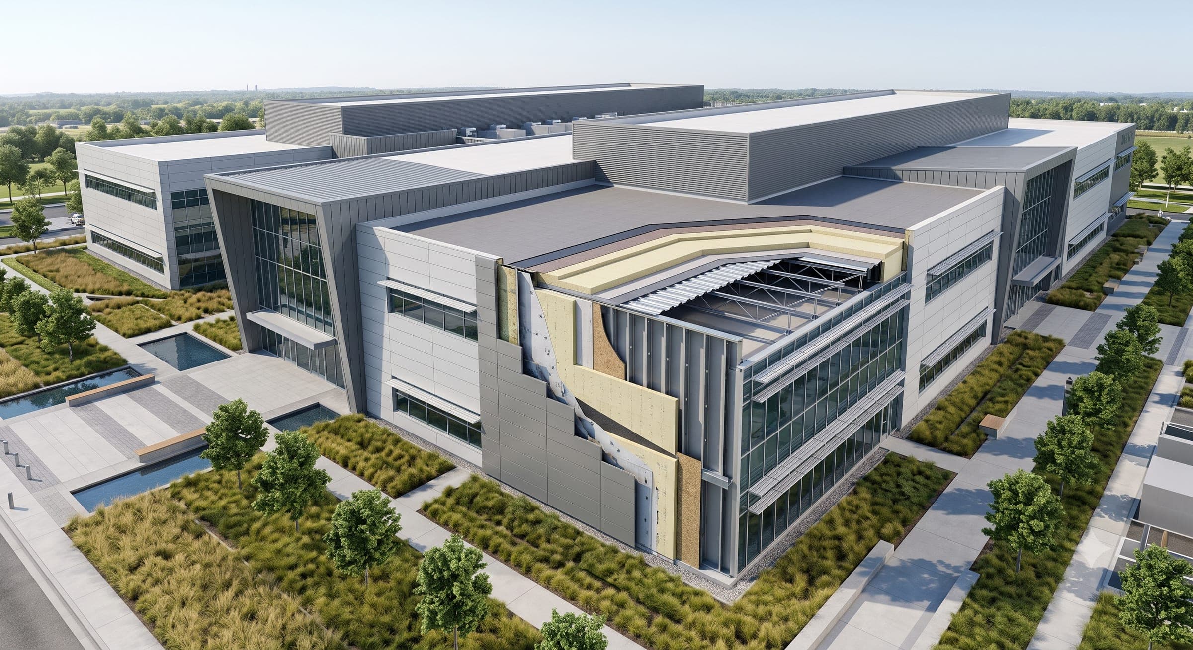 Institutional & Infrastructure Buildings using an independent industrial insulation system