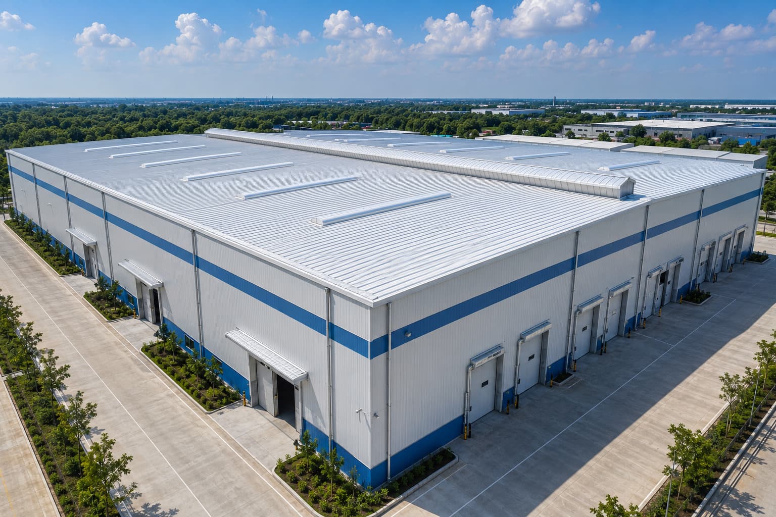 Cold Storage with profiled industrial roofing sheets