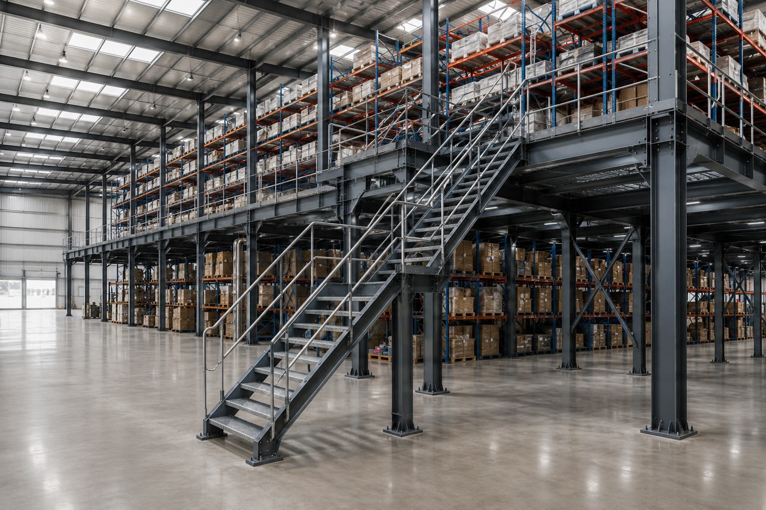 Warehouse Operations industrial steel staircase application