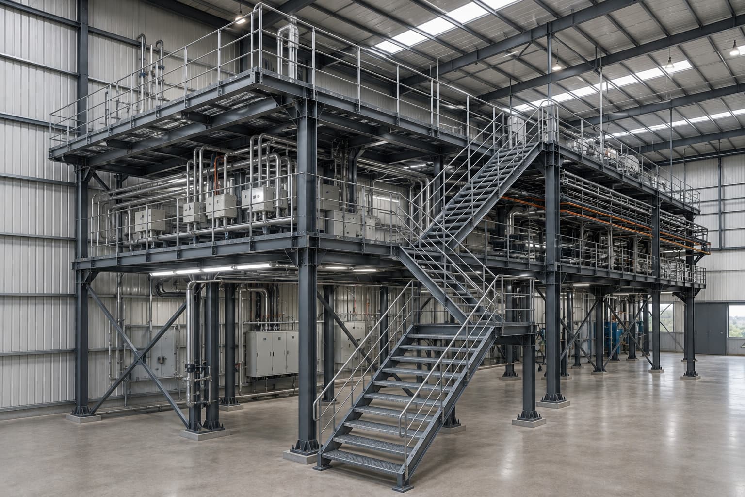 Utility & Maintenance Areas industrial steel staircase application